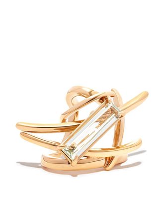 Sweetlimejuice Twig quartz ear cuff - Gold