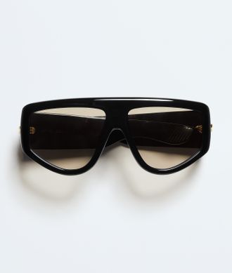 Bottega Veneta Classic Shield Sunglasses - Black - Unisex - U