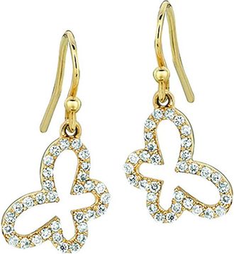 Ariana Rabbani Diamond Butterfly Earrings Rose Gold
