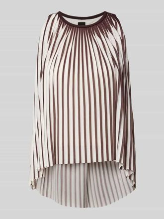 HUGO BOSS Loose Fit Blusentop in Plissee-optik Modell ETARBA in Schoko, Gr&ouml;&szlig;e XS