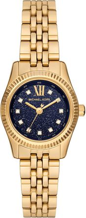 Michael Kors Womens Sophisticated MK4802 Ladies Watch with Blue Dial - Gold Stainless Steel - One Size