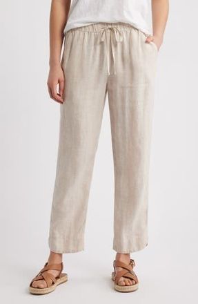Caslon Tapered Linen Pants in Flax at Nordstrom Rack, Size Xx-Large