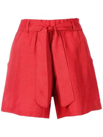 Amir Slama Shorts met ceintuur - Rood