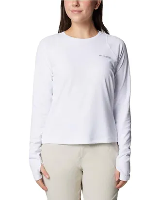 Columbia Summit Valley Long Sleeve Crewneck Tee In White