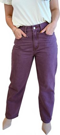 FRNCH Woemens Gate Street Straight Denim Jeans In Mauve