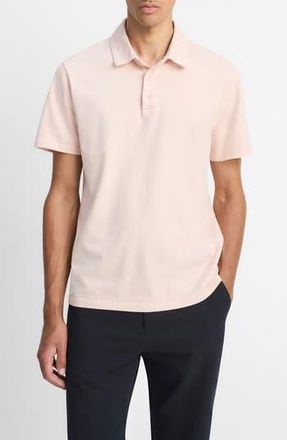 Vince Regular Fit Garment Dyed Cotton Polo in Faded Pink at Nordstrom Rack, Size Xx-Large