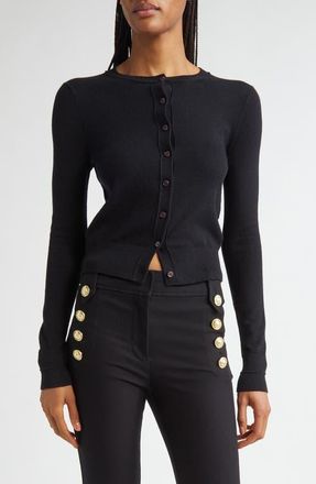 Derek Lam Thibeaut Cotton & Cashmere Cardigan in Black at Nordstrom, Size X-Small