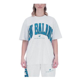 New Balance Athletics Warped Classics Short Sleeve T-Shirt Asia Sizing Sea Salt Heather UT31551-SAH