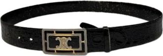 Celine Pre-owned Triomphe Riem - Dames - Vintage Accessoires - Zwart - ONE Size - Leer - Vintage