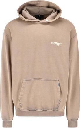 Represent Hoodie met logoprint - Beige