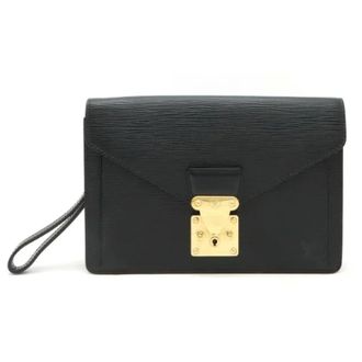 Louis Vuitton Pre-owned Clutches, male, Black, Size: ONE SIZE Pre-owned Pochette Seliere Dragonne Epi Clutch Bag