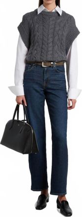 7 For All Mankind Stovepipe Straight Jeans In Bluecrest