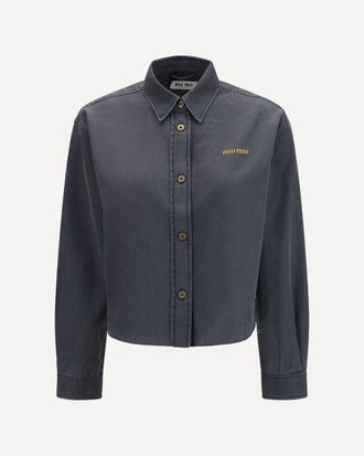 Miu Miu Denim-style cotton Shirt Female 38