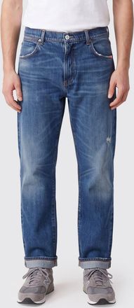 Amish Jeans James straight fit in denim di cotone a 5 tasche e vita media