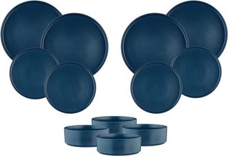 Björn Borg Juego de vajilla - 12 piezas - Marino