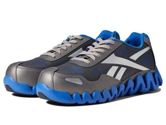 Reebok Zig Pulse Work EH Comp Toe Womens Shoes Grey/Blue : 6 D - Wide, Textile