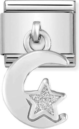 Nomination Unisex Composable Classic Links In Silver Moon And Star