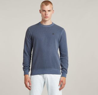 G-Star Mens G-Star RAW Overdyed Sweater - Navy Cotton - Size X-Small