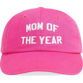 Favorite Daughter Mom of the Year Cotton Twill Baseball Cap in Pink at Nordstrom