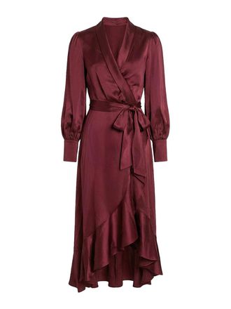 Zimmermann Silk Wrap Midi Dress