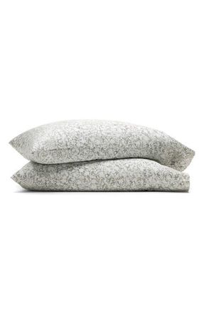 Boll & Branch Signature Garden Print Hemmed Organic Cotton Set of Pillowcases in Meadow at Nordstrom, Size Standard