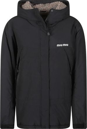Miu Miu Pong&eacute; Down Jacket - Jackets - Mujer - Negro - M