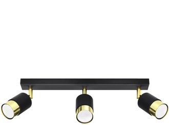 Sollux Lighting Design Deckenlampe Keramik Nero 3-Flammig, Gold
