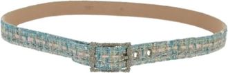 Chanel Pre-owned Belts, female, Blue, Size: ONE SIZE Pre-owned Vintage Canvas Belt