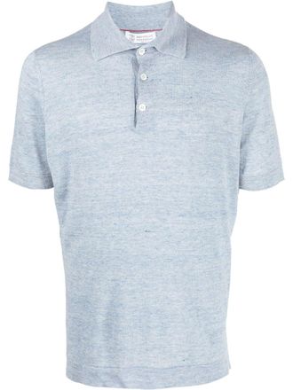 Brunello Cucinelli Polo a maniche corte - Blu
