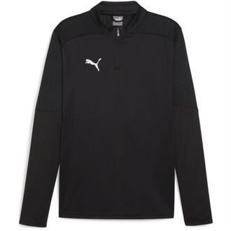 Puma Heren Team Final trainingsfleece met kwartritssluiting (Zwart)