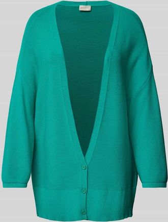 Milano Milano Italy Cardigan mit tiefem V-Ausschnitt in Gruen, Größe XXL