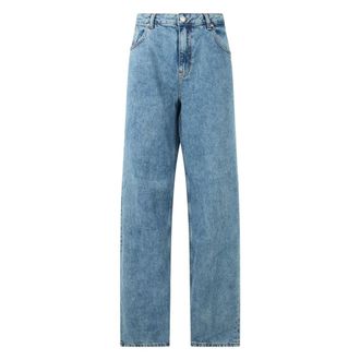 Moschino High-waist Denim Trousers - female - Moschino - Straight Fit Jeans - Blue - W29 - Jeans
