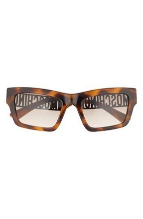 Moschino 53mm Rectangular Sunglasses in Havana at Nordstrom Rack