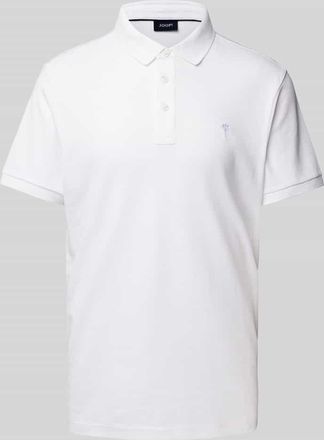 Joop Regular Fit Poloshirt mit Logo-Stitching in Weiss, Größe XXXL