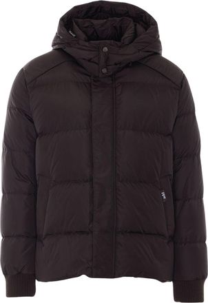 Add Quilted Down Jacket with High Neck and Hood