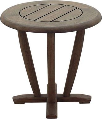 Courtyard Casual Avalon Teak Round End Table