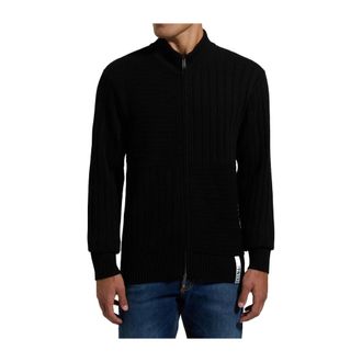 Dirk Bikkembergs Cardigans, male, Black, Size: 3XL Maglione