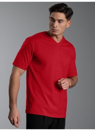 Trigema T-Shirt TRIGEMA TRIGEMA V-Shirt DELUXE Baumwolle, Herren, Gr. 4XL, braun (kirsch), Single Jersey, 100% Baumwolle, Basic, lang, V-Ausschnitt, Shirts T-