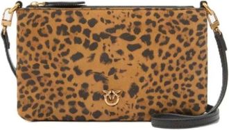 Pinko Pinko, Tassen, Dames, Veelkleurig, ONE Size, Leer, Click Soft Horizontal M