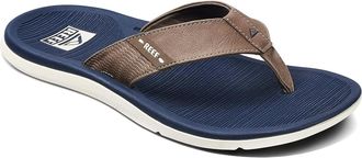 Reef Santa Ana CJ0381 Sandals Mens Navy Faux Leather Round Toe Flip Flop JAX389