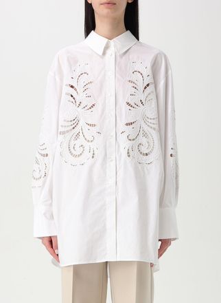 Twinset Camicia Twinset in cotone con inserti in pizzo macram&egrave;