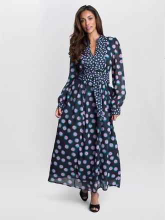 Gina Bacconi Womens Renata Boho Dress - Black - Size Medium