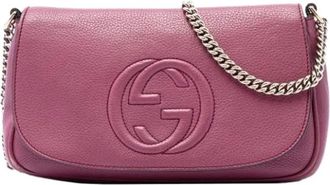 Gucci Pre-owned Vintage Crossbody Bag - Dames - Vintage Schoudertas - Roze - ONE Size - Leer - Vintage