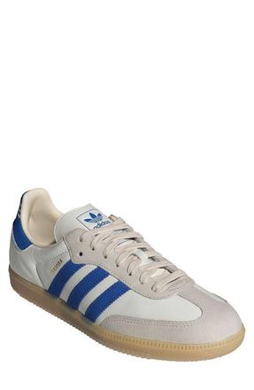 adidas Gender Inclusive Samba OG Sneaker in Cloud White/Blue/Gum 3 at Nordstrom, Size 10.5 Womens