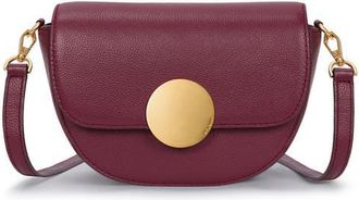 Oryany Lottie Leather Saddle Crossbody Bag in Maroon at Nordstrom