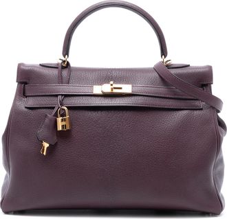 Herm&egrave;s Raisin Chevre Mysore Kelly II Retourne 35