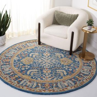 Safavieh Alfombra lana azul oscuro/multicolore 122 x 122 cm