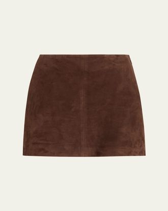 Arma Melody A-Line Suede Mini Skirt