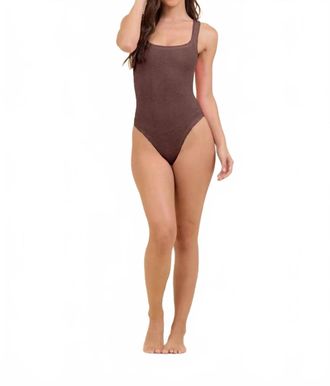 Surf Gypsy Beach Krinkle One Piece In Cocoa Brown