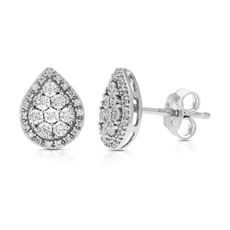 Vir Jewels 1/5 cttw Lab Grown Diamond Composite Earrings in Sterling Silver With Push Backs For Women